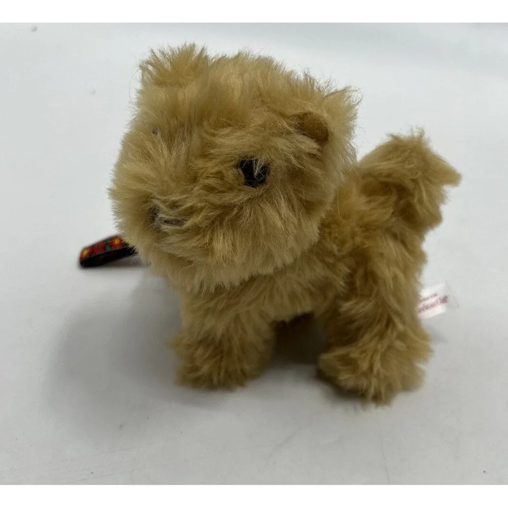 American Girl Doll Terrier Puppy Julies Dog Plush Pet Leash Tan Retired